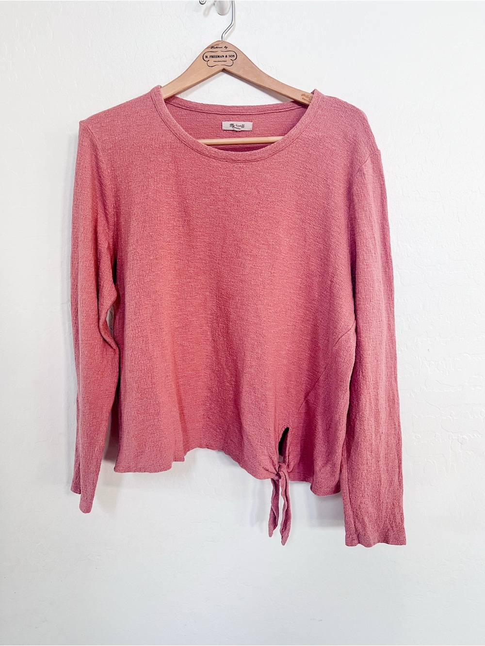 Madewell Rose Pink Tie-Waist Top